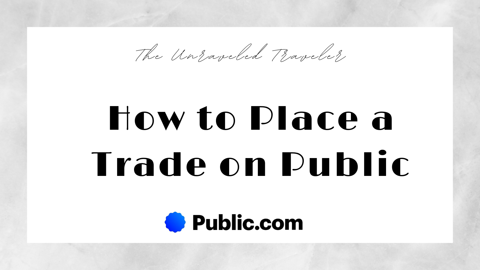 How to Buy Stock on Public.com